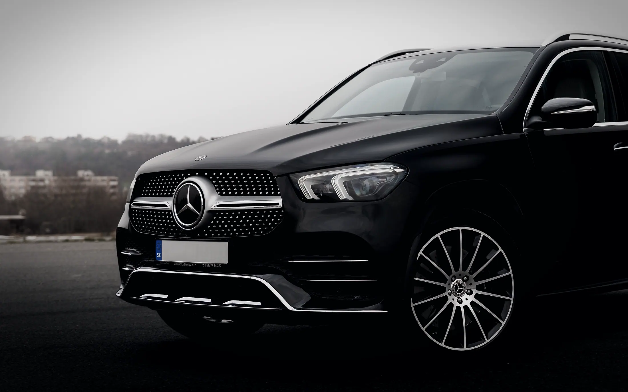Čierny Mercedes GLE po kompletnom detailingu
